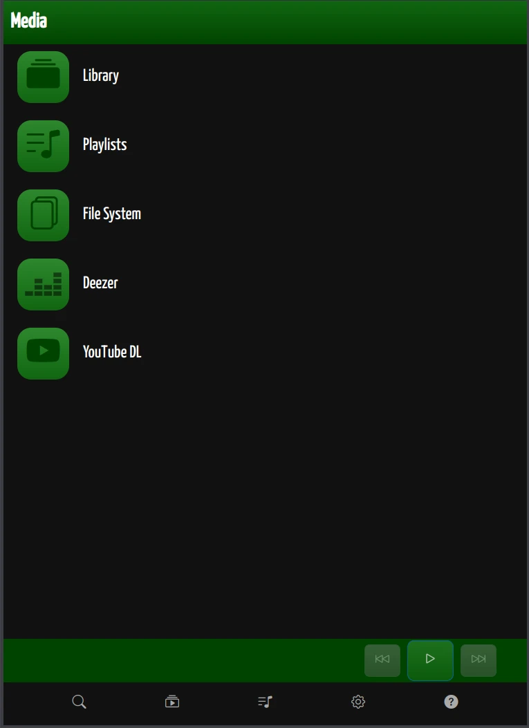 An example of the mobile UI for Iguana DJ